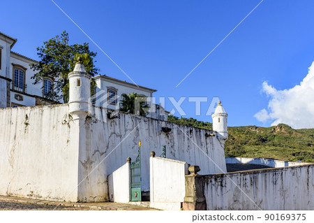 Old historic fortification in colonial style in Ouro Preto 90169375
