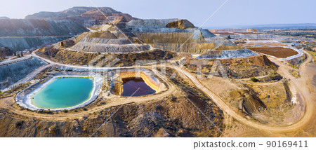 Aerial panorama of Skouriotissa copper mine in Cyprus Aerial panorama of Skouriotissa copper mine in Cyprus 90169411