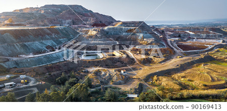 Panorama of Skouriotissa copper mine in Cyprus Panorama of Skouriotissa copper mine in Cyprus 90169413