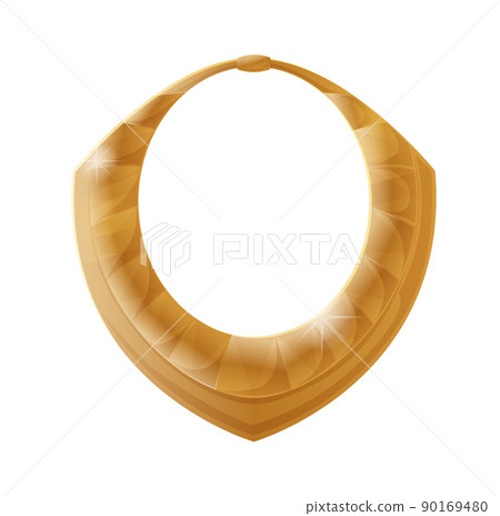 Luxury Gold Necklace Vector Illustration Isolated Luxury Gold Necklace Vector Illustration Isolated 90169480
