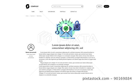 Vector confirmed mail in bold line style . Editable illustration 90169884