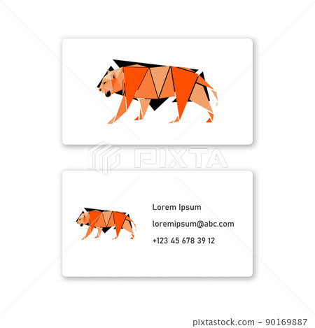Vector tiger in low poly style . Editable illustration Vector tiger in low poly style . Editable illustration 90169887