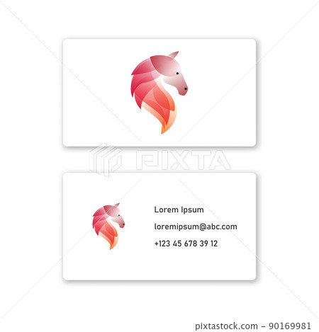 Vector horse in gradient style . Editable illustration 90169981