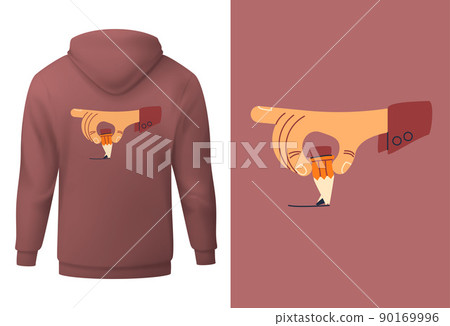 Vector drawing hand in bold line style . Editable illustration Vector drawing hand in bold line style . Editable illustration 90169996