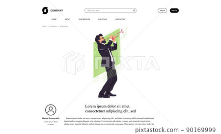 Vector musician in shadow of sharp lines style . Editable illustration 90169999
