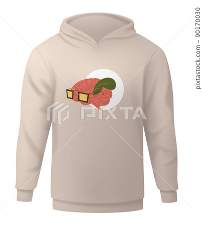 Vector brain in flat style . Editable illustration 90170030