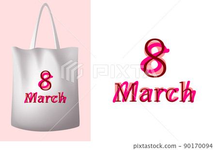 Vector 8 March in mass fonts style . Editable illustration Vector 8 March in mass fonts style . Editable illustration 90170094