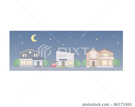 夜間住宅區無圖解線 夜間住宅區無圖解線 90171993