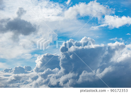 Evening cloudscape after the thunderstorm. Evening cloudscape after the thunderstorm. 90172353