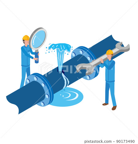 水管維修工作的形象 90173490