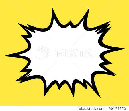 Simple thick jagged speech bubble 90173550