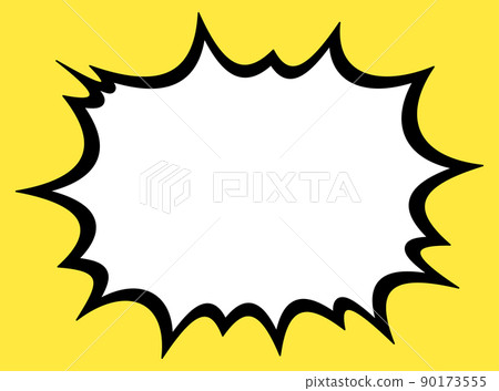 Simple thick jagged speech bubble 90173555