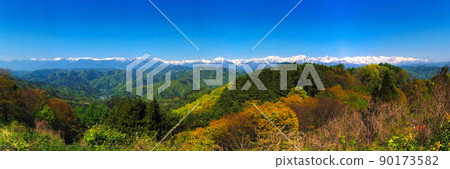 Northern Alps Panorama from Ooka Alps Observatory Park (Spring) Northern Alps Panorama from Ooka Alps Observatory Park (Spring) 90173582