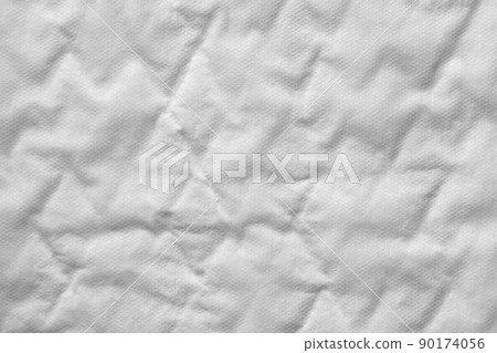 Close up of a white cotton incontinence pad texture background. 90174056