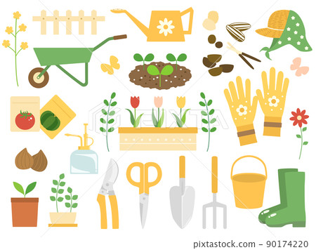 A set of illustrations inspired by gardening A set of illustrations inspired by gardening 90174220
