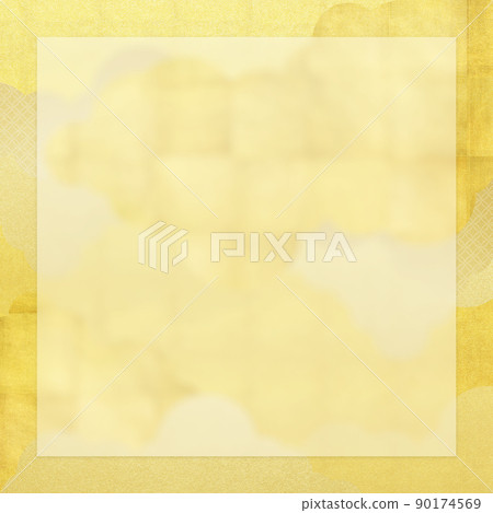 Golden simple Japanese style background 90174569