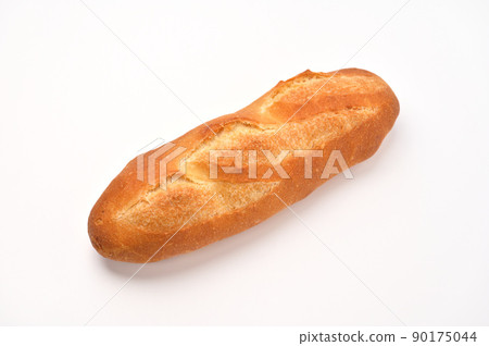 Note) There are stains and dust on the white background. Bread, baguette, French bread. 90175044