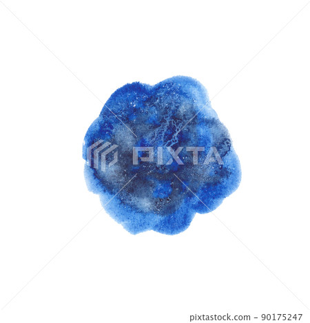 Abstract creative minimalistic blue and grey watercolor stain isolated. Watercolor hand drawn texture for backgrounds Abstract creative minimalistic blue and grey watercolor stain isolated. Watercolor hand drawn texture for backgrounds 90175247