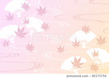 白色風扇和實心楓木夏季問候明信片紅色水平 90175750