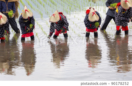 <Shimane Prefecture> Hida flower rice planting <Shimane Prefecture> Hida flower rice planting 90178252