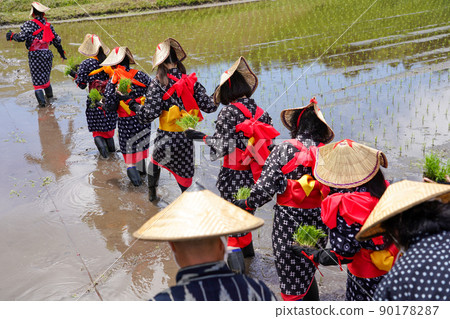 <Shimane Prefecture> Hida flower rice planting <Shimane Prefecture> Hida flower rice planting 90178287