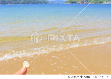 Pebbles spread at the beach Pebbles spread at the beach 90179103