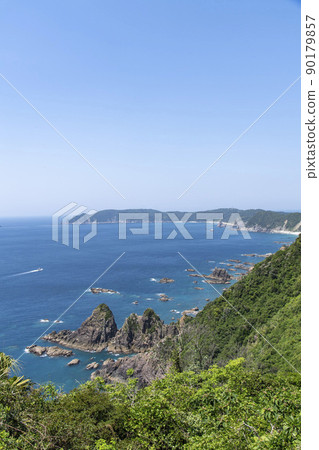 View of Ushirohama Observatory in Minamisatsuma City and Cape Noma 90179857