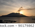 櫻島噴發和噴發：從鹿兒島市看 90179862