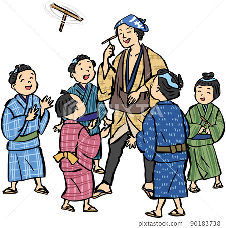 竹蜻蜓賣家和孩子 90183738