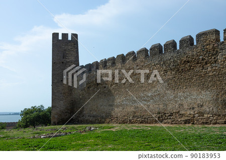 Visiting Akkerman fortress in Bilhorod-Dnistrovskyi, Ukraine. Fortress is the monument of the 13th-14th centuries 90183953