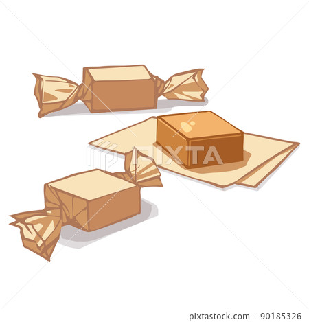 Caramel illustration 90185326