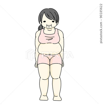 肥胖女性變形圖圖 90185622