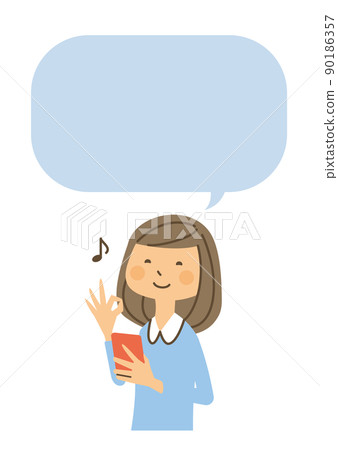 Female smartphone balloon OK 90186357