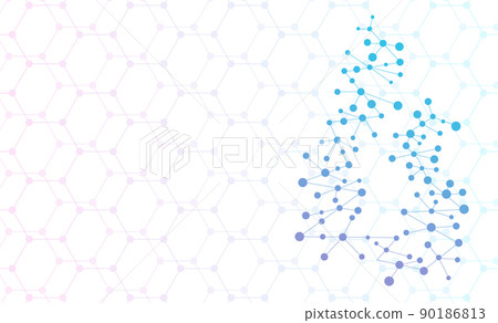 幾何抽象藍色醫學背景 90186813