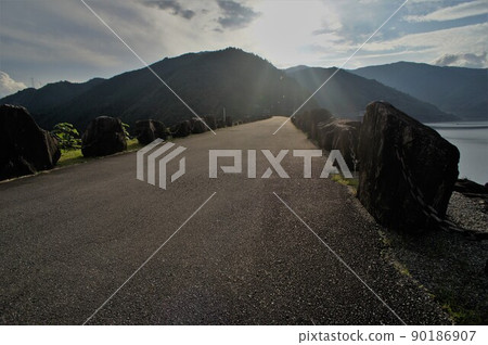 The top of Iwaya Dam 90186907