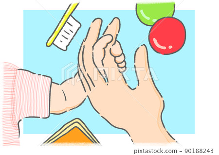 Parent-child hands 90188243