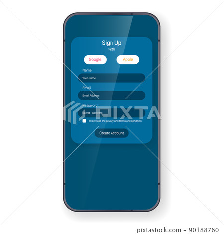 Widget ui mobile app smartphone theme 90188760