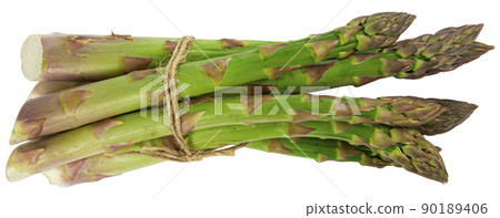 Vegetarian fresh green asparagus. vegetable cut out 90189406