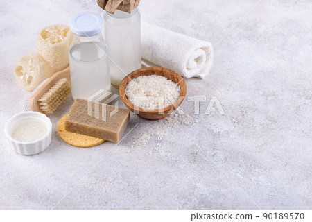 Rice water. Fermented beauty cosmetic Rice water. Fermented beauty cosmetic 90189570