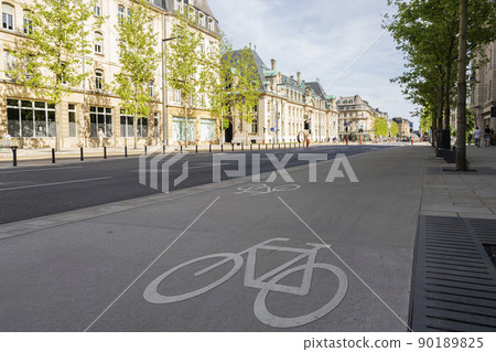 cycle path in Luxembourg cycle path in Luxembourg 90189825