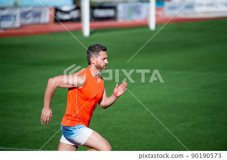 Best exercise. successful fitness sprinter. male coach 90190573
