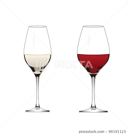 紅白葡萄酒倒入酒杯 紅白葡萄酒倒入酒杯 90191123