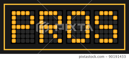 Orange color led banner in word pros on black background 90191433