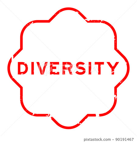 Grunge red diversity word rubber seal stamp on white background Grunge red diversity word rubber seal stamp on white background 90191467