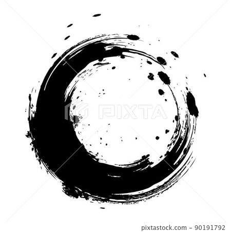 Brush brush ink paint circle illustration Brush brush ink paint circle illustration 90191792