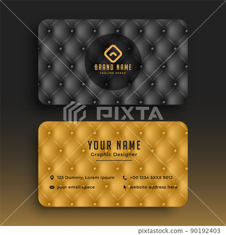 luxury premium golden business card with upholstery pattern luxury premium golden business card with upholstery pattern 90192403