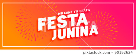 festa junina brazil festival banner design vector illustration 90192624