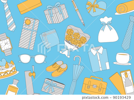 Father's Day Illustration_Background_Main Line _Light Blue 90193429
