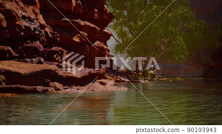 Reflection of Grand Canyon in Colorado River Reflection of Grand Canyon in Colorado River 90193943