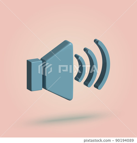 3d sound icon symbol. Vector 90194089